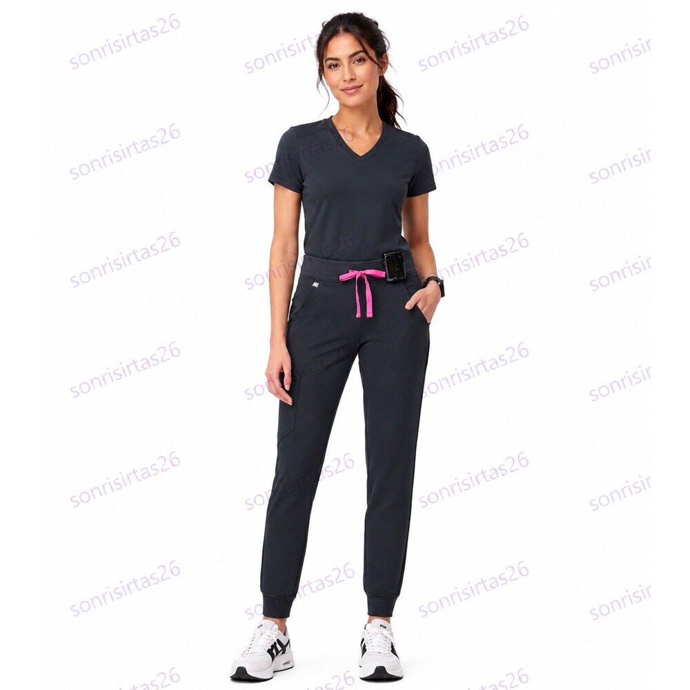 FIGS Zamora Jogger Scrub Pants Night Sky Gray Size Small Athleisure Medical